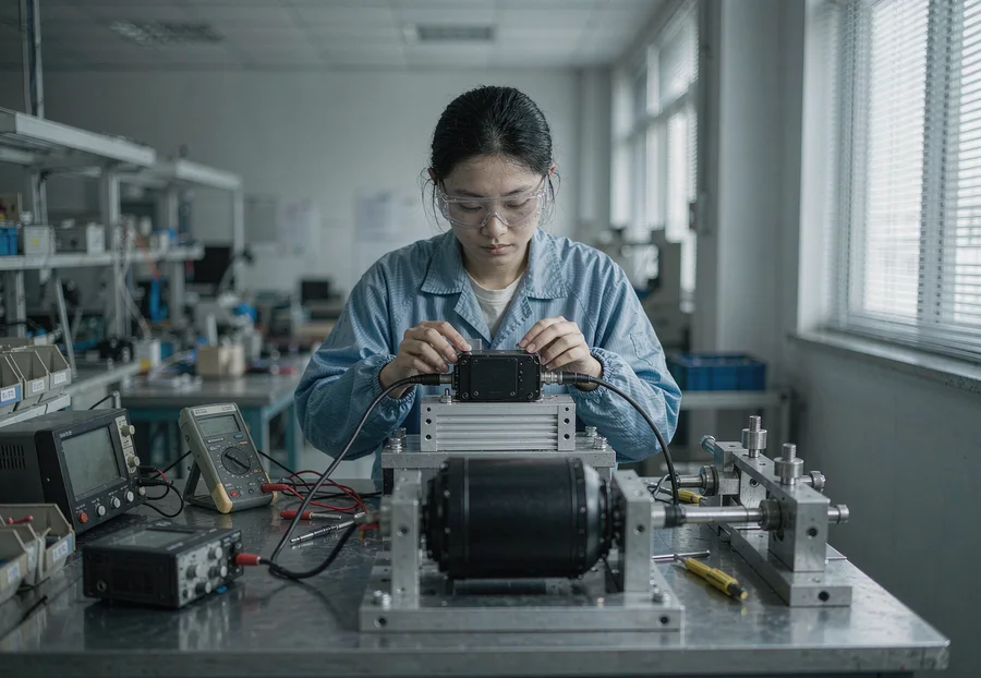 Bench testing and QC before packing at the YBNIU supplier factory
